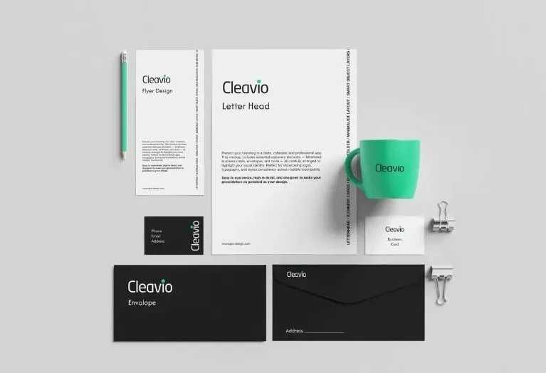 Clavio – Stationery Kit Design von Pixoraa