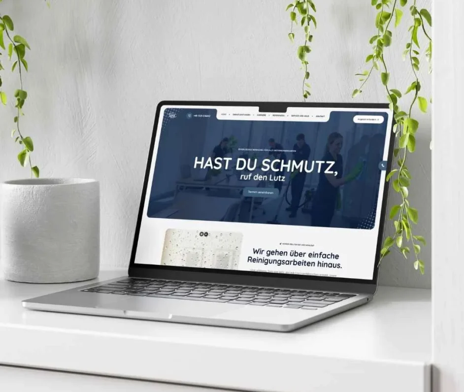 Gebäudereinigung Lutz – WordPress Website von Pixoraa