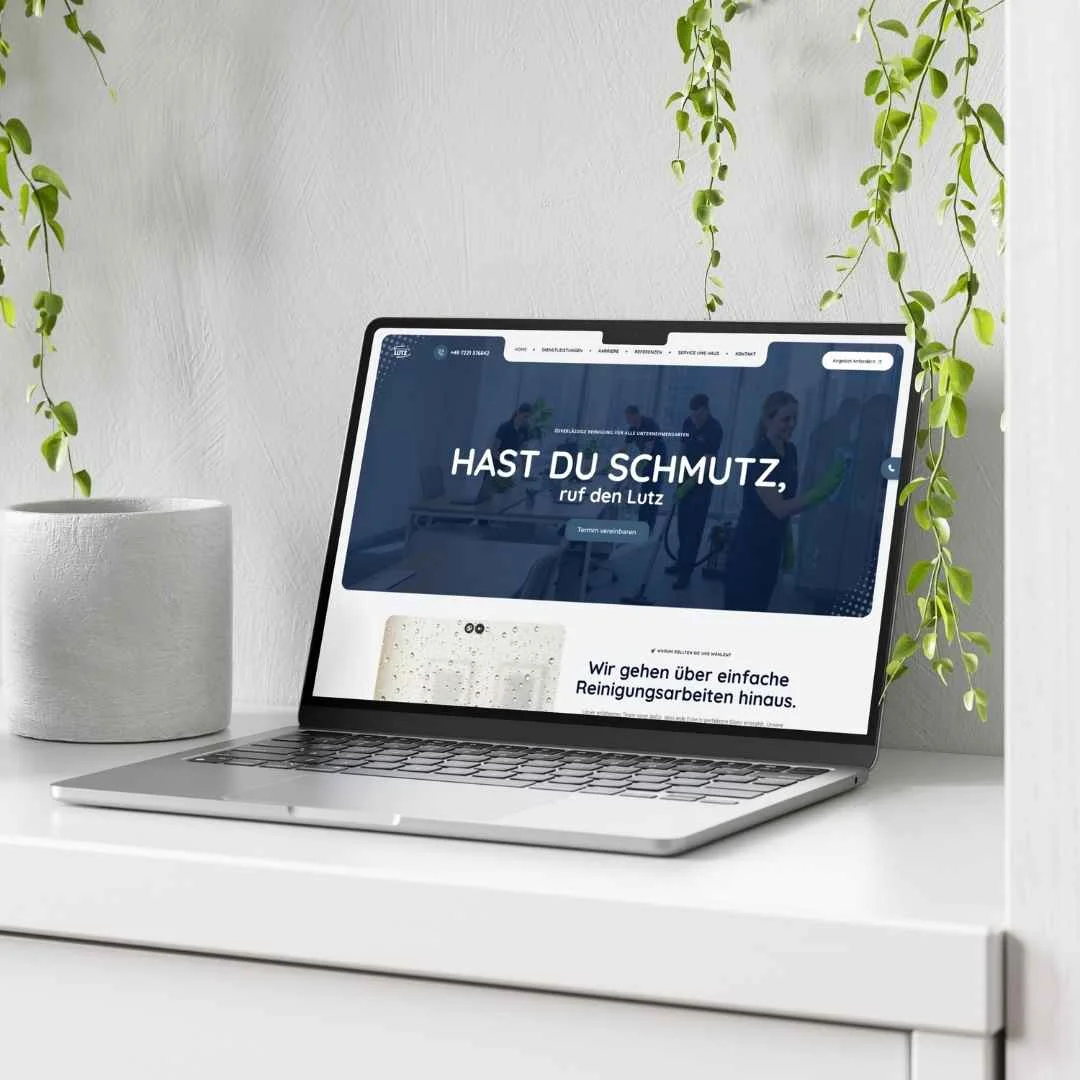 Gebäudereinigung Lutz – WordPress Website von Pixoraa