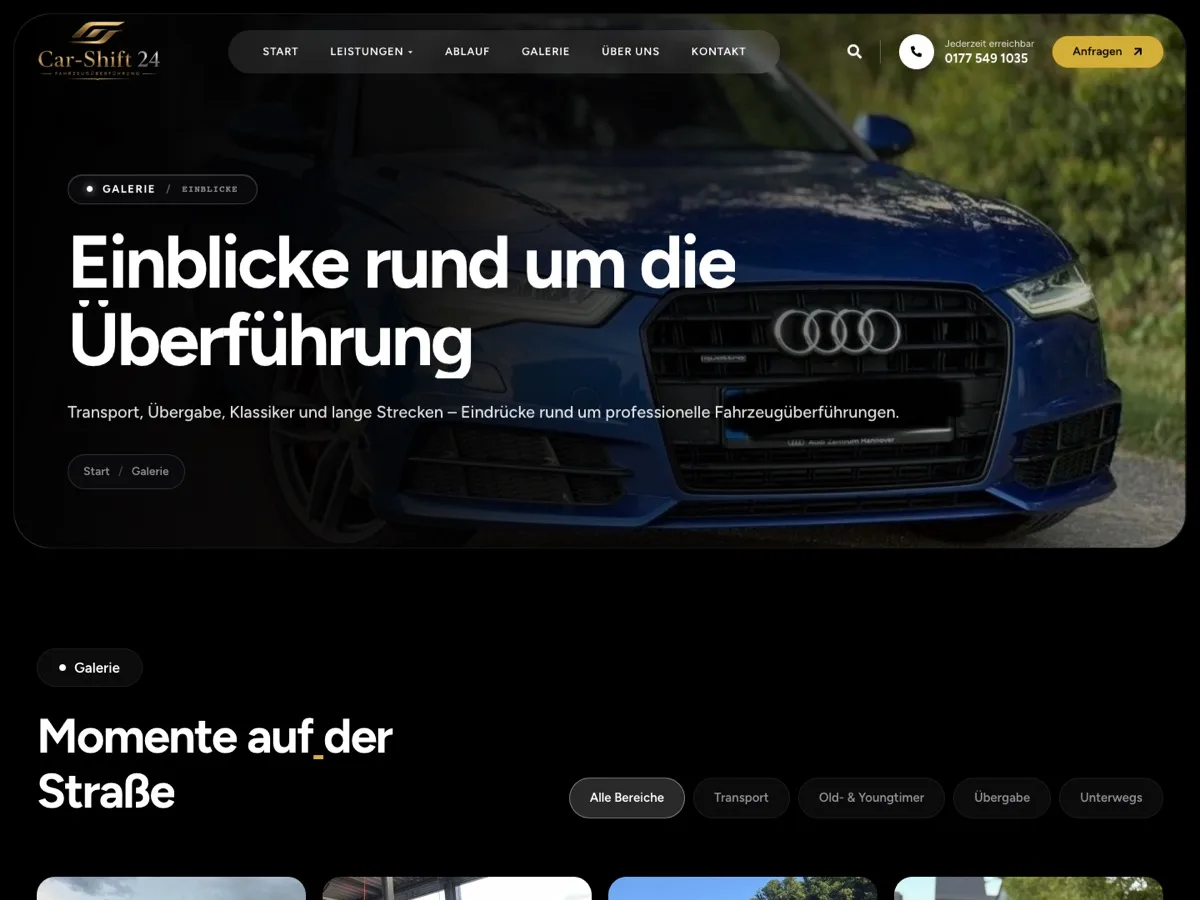 CarShift24 – Galerie (Case Study von Pixoraa)