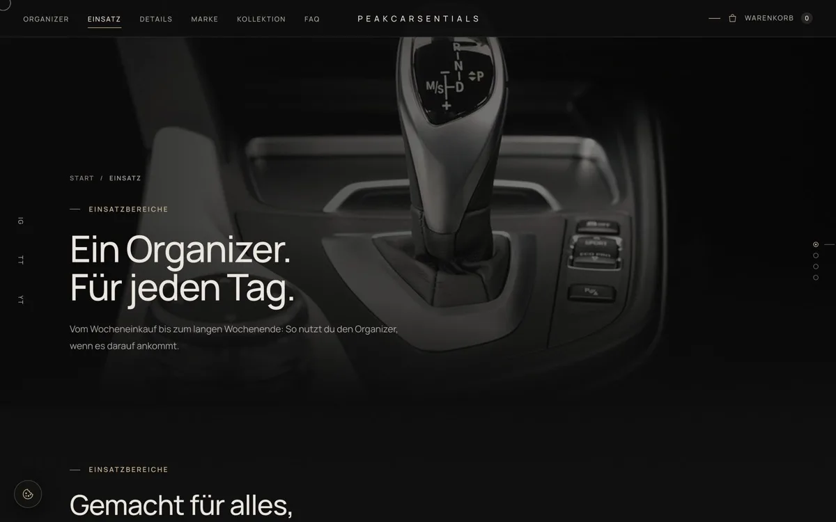 PEAKCARSENTIALS – Einsatzbereiche (Case Study von Pixoraa)
